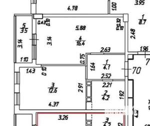 1-к квартира, вторичка, 38м2, 12/15 этаж