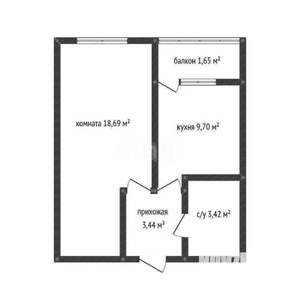 1-к квартира, вторичка, 35м2, 19/23 этаж