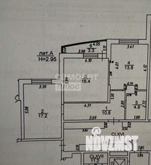 2-к квартира, вторичка, 66м2, 7/19 этаж