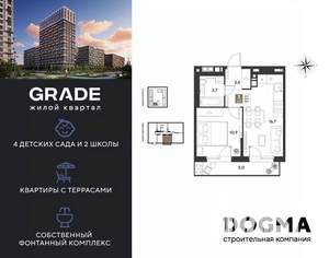 1-к квартира, вторичка, 39м2, 4/9 этаж