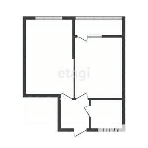1-к квартира, вторичка, 30м2, 7/16 этаж