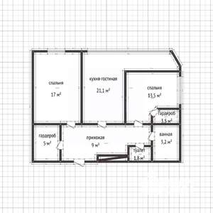 2-к квартира, вторичка, 64м2, 25/25 этаж