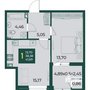 3-к квартира, вторичка, 67м2, 6/18 этаж
