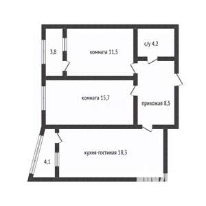 2-к квартира, вторичка, 62м2, 7/24 этаж