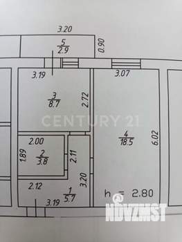1-к квартира, вторичка, 40м2, 4/6 этаж