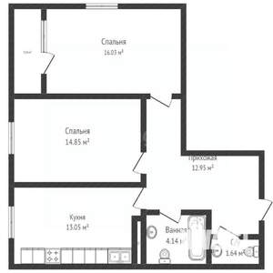 2-к квартира, вторичка, 60м2, 8/18 этаж