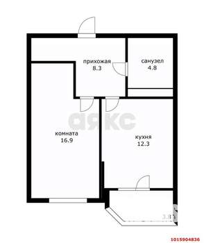 1-к квартира, вторичка, 42м2, 8/19 этаж