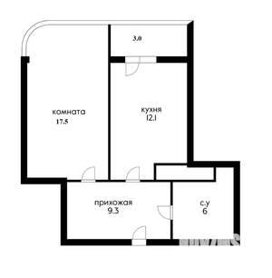 1-к квартира, вторичка, 49м2, 10/18 этаж