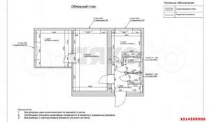 2-к квартира, вторичка, 36м2, 1/5 этаж