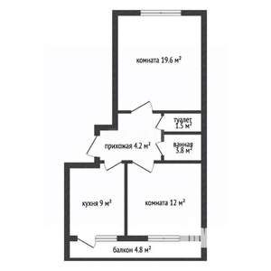 2-к квартира, вторичка, 48м2, 5/9 этаж
