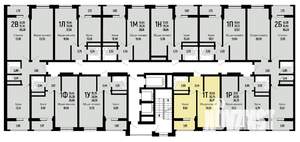 1-к квартира, строящийся дом, 37м2, 18/22 этаж
