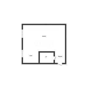 1-к квартира, вторичка, 43м2, 1/6 этаж