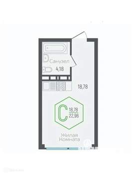 Студия квартира, вторичка, 23м2, 19/24 этаж