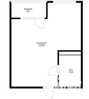 Студия квартира, вторичка, 26м2, 20/22 этаж