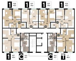 1-к квартира, вторичка, 35м2, 2/16 этаж