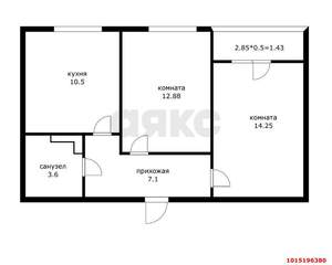 2-к квартира, вторичка, 48м2, 13/16 этаж