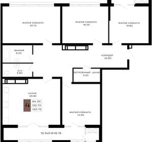 4-к квартира, вторичка, 130м2, 17/21 этаж