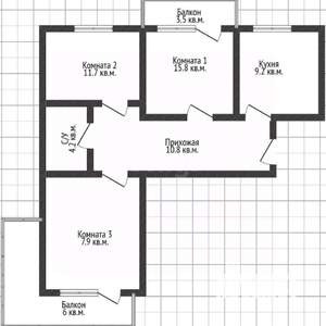 3-к квартира, вторичка, 60м2, 4/9 этаж