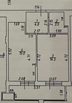 1-к квартира, вторичка, 42м2, 12/19 этаж