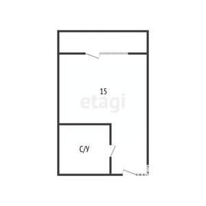 Студия квартира, вторичка, 22м2, 1/5 этаж