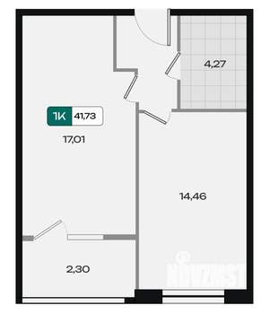 1-к квартира, вторичка, 42м2, 8/18 этаж
