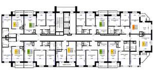 2-к квартира, строящийся дом, 64м2, 2/16 этаж