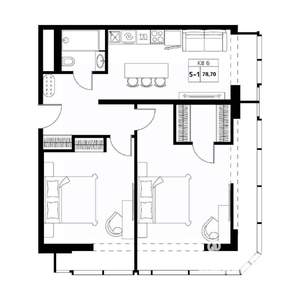 3-к квартира, вторичка, 79м2, 3/19 этаж