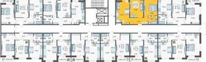 2-к квартира, вторичка, 53м2, 1/19 этаж