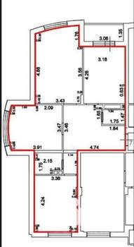 3-к квартира, вторичка, 84м2, 3/19 этаж