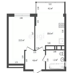 1-к квартира, вторичка, 37м2, 21/23 этаж