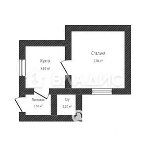 1-к квартира, вторичка, 17м2, 1/1 этаж