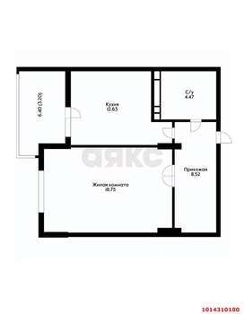 1-к квартира, вторичка, 45м2, 11/22 этаж