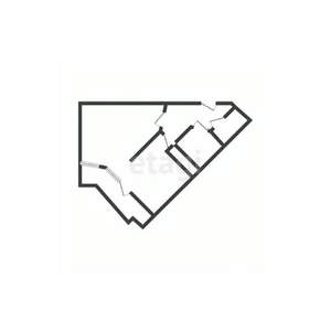 1-к квартира, вторичка, 55м2, 12/19 этаж