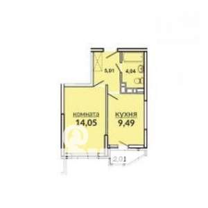 1-к квартира, вторичка, 35м2, 6/17 этаж