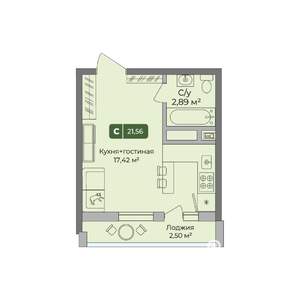 Студия квартира, вторичка, 22м2, 10/10 этаж