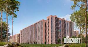 1-к квартира, строящийся дом, 52м2, 16/16 этаж