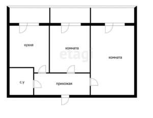 2-к квартира, вторичка, 46м2, 6/6 этаж