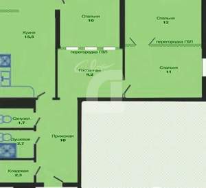 2-к квартира, вторичка, 69м2, 10/22 этаж
