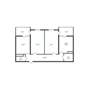 3-к квартира, вторичка, 78м2, 2/7 этаж