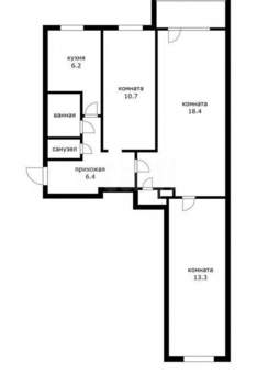 3-к квартира, вторичка, 59м2, 5/5 этаж