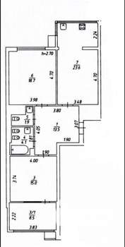 2-к квартира, вторичка, 86м2, 13/25 этаж