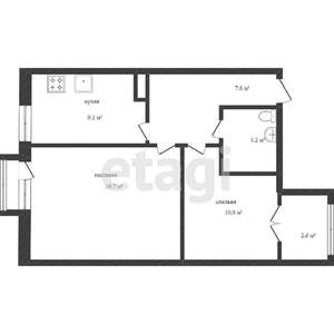 2-к квартира, вторичка, 56м2, 3/5 этаж