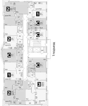 2-к квартира, вторичка, 47м2, 12/16 этаж