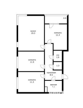 3-к квартира, вторичка, 69м2, 10/20 этаж