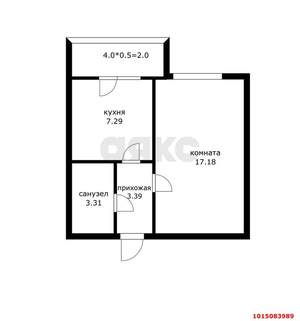 1-к квартира, вторичка, 34м2, 5/6 этаж