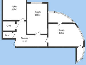 2-к квартира, вторичка, 77м2, 14/18 этаж