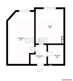 1-к квартира, вторичка, 41м2, 9/10 этаж