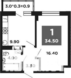 1-к квартира, вторичка, 35м2, 18/18 этаж