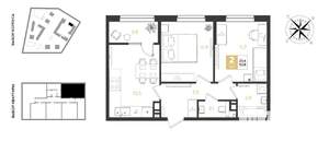 2-к квартира, вторичка, 54м2, 3/9 этаж