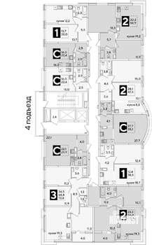 2-к квартира, вторичка, 59м2, 11/16 этаж